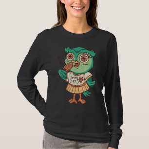 T-shirt Chouette Crème de glace Aliments Zoo Animaux Enfan