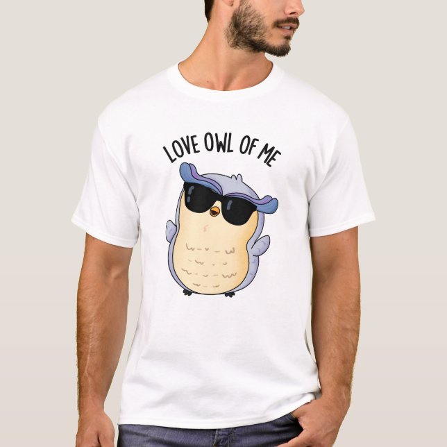 T-shirt Chouette D'Amour De Moi Drôle Jeu D'Oiseaux (Devant)