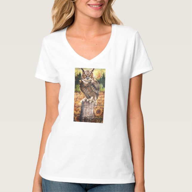 T-shirt Chouette d'automne (Devant)