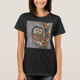 T-shirt Chouette d'automne et couleurs d'automne