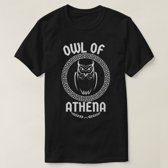 T-shirt Chouette De La Déesse Athéna Medusa Grecque  (Design devant)