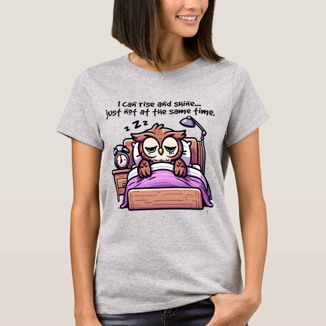 T-shirt Chouette de l'art des mots brillant (Devant)