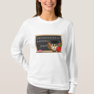 T-shirt Chouette de maître mignonne avec un dessin à la po