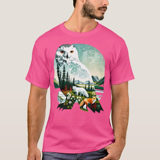 T-shirt Chouette de neige active (Devant)