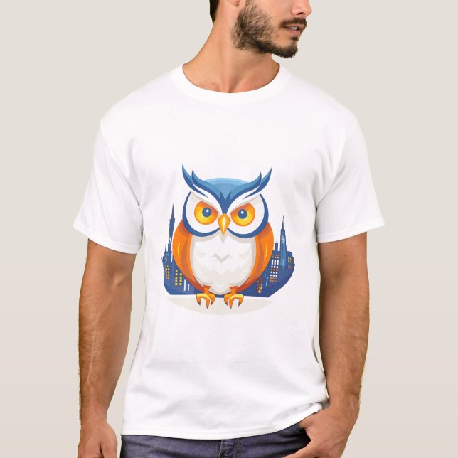 T-shirt Chouette de nuit Beauté animale Nature Découverte  (Devant)