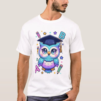 T-shirt Chouette de remise de diplômes dans des étincelles