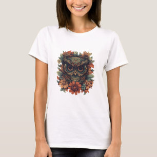 T-shirt Chouette de sagesse florale