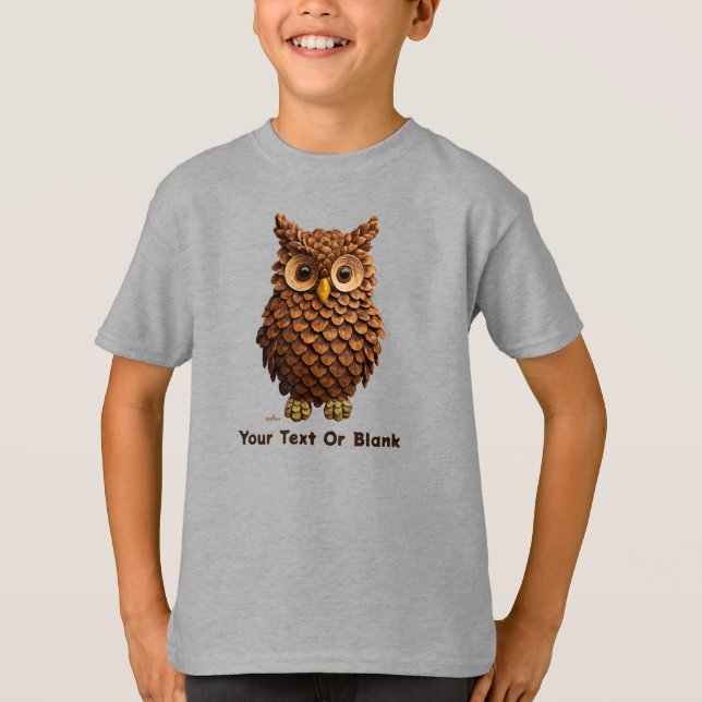 T-shirt Chouette du cône de pin (Devant)