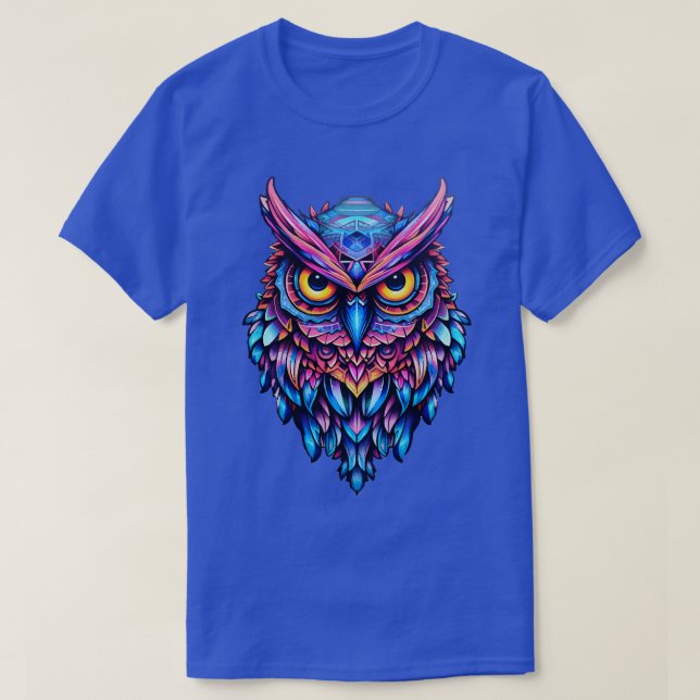 T-shirt Chouette holographique de Nocturne brillante Splen (Design devant)