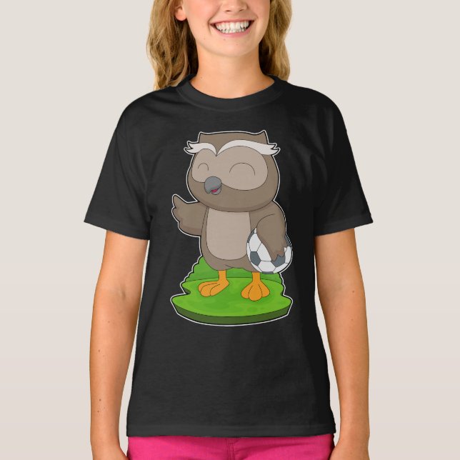 T-shirt Chouette joueur de football (Devant)