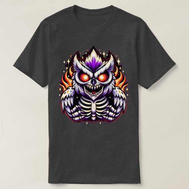 T-shirt Chouette magique d'Halloween de la Maison de la Ch (Design devant)