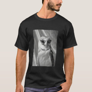 T-shirt Chouette mignonne avec des lunettes de soleil Phot