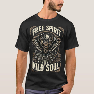 T-shirt Chouette mystique - Esprit libre Âme sauvage