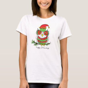 T-shirt Chouette Noël Mignonne Vacances amusantes