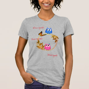 T-shirt Chouette papillon Heather Grey personnalis