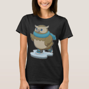 T-shirt Chouette Patinage sur glace Patins sur glace