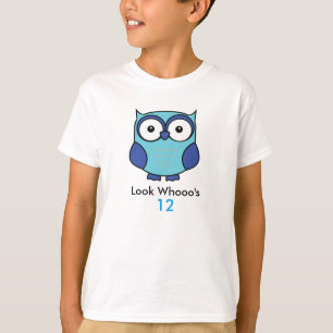 T-shirt Chouette personnalisée Anniversaire Bleu