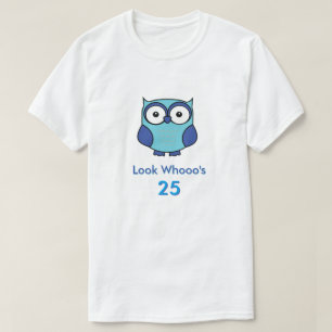 T-shirt Chouette personnalisée Anniversaire Bleu