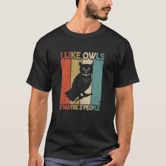 T-shirt Chouette Pour Enfants Hommes Femmes Chouette Anima