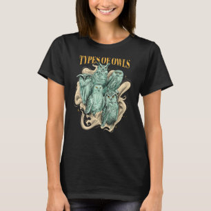 T-shirt Chouette type Nocturne Chouette Oiseau de proie Oi