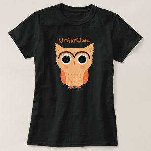 T-shirt Chouette unibrow UnibrOwl   Chouette à sourcils mi