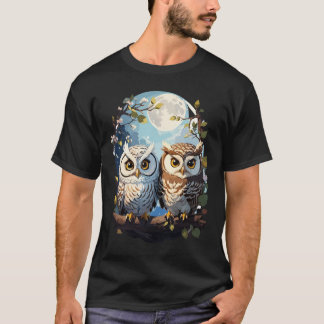 T-shirt Chouettes au clair de lune
