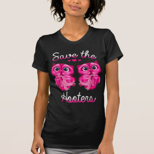 T-shirt Chouettes Sauver Un Hooters Pink Ribbon Cancer du