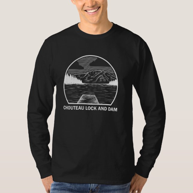 T-shirt Chouteau Lock Et Barrage Oklahoma Drôle Summe De P (Devant)