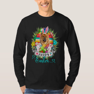 T-shirt Chow Chien Dans Les Oeufs De Pâques Basket Bunnies