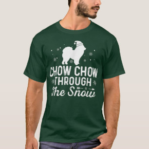 T-shirt Chow Chow à travers la neige Funny Noël Nouvel An
