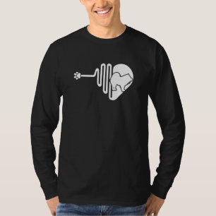 T-shirt Chow Chow Chien Patte Battement de coeur Propriéta