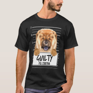 T-shirt Chow Chow Mugshot Chien coupable