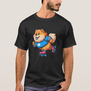 T-shirt Chow Chow Patin à Roulettes Chien Drôle Patineur