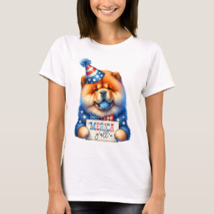 T-shirt Chow Chow patriotique 'Merica Y'all'