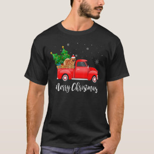 T-shirt Chow Chow Red Truck Arbre de Noël Chien de Noël