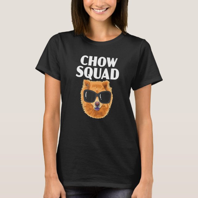 T-shirt Chow Chow Squad Chien Propriétaire Chiot Paw Paw L (Devant)