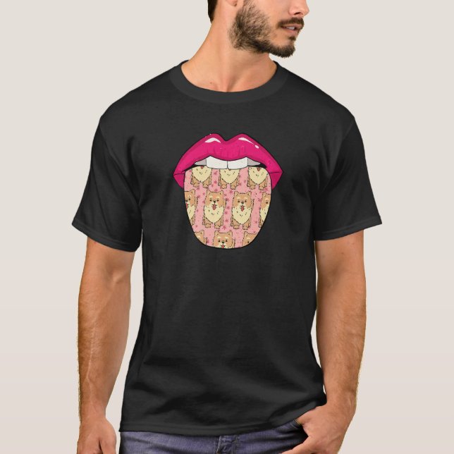 T-shirt Chow Chow Tongue Pet  Dog Breed Chow Chow (Devant)