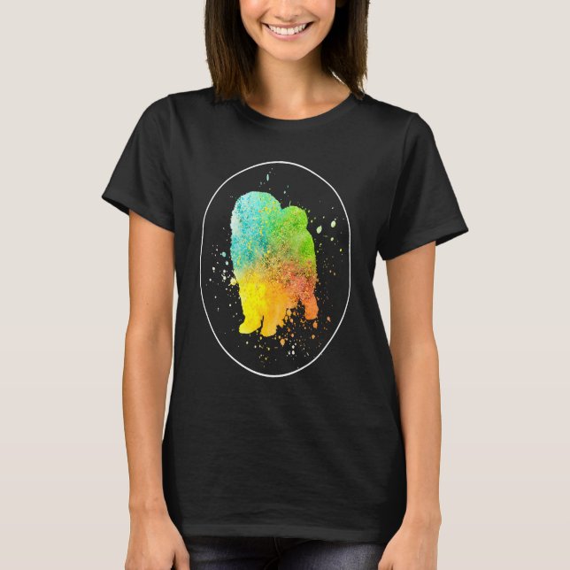 T-shirt Chow Chow Vintage  1 (Devant)