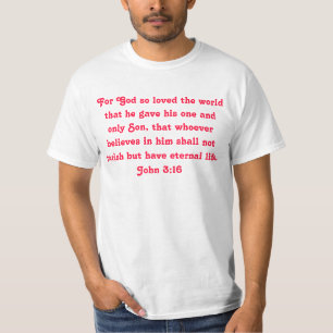T-shirt chrétien de vers de bible, T-shirt