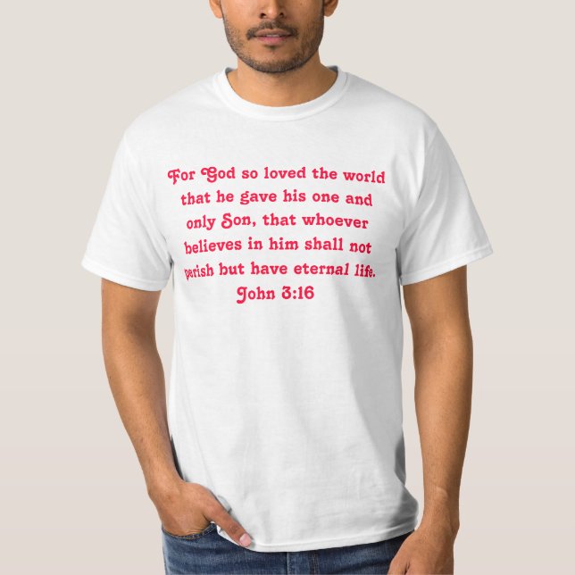 T-shirt chrétien de vers de bible, T-shirt (Devant)