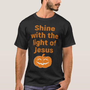 T-shirt Chrétien Halloween brille Avec La Lumière De Jésus