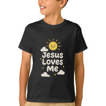 T-shirt chrétien Jésus m'aime pour les enfants mig