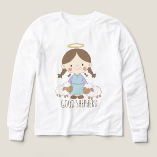 T-shirt chrétien mignon du Bon Berger pour enfants