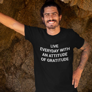 T-shirt chrétien pour hommes « Gratitude dans la f