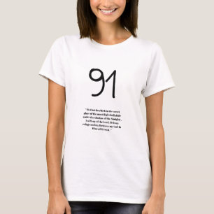 T-shirt chrétien Psaume 91 pour femme