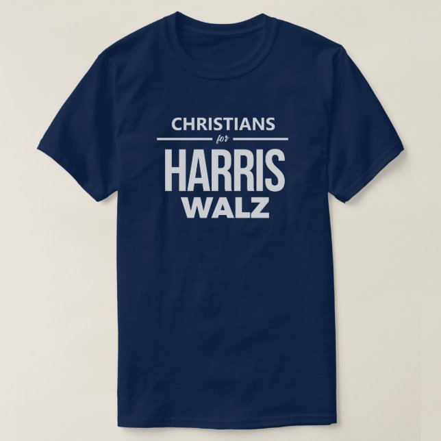 T-shirt Chrétiens pour Harris Walz (Design devant)
