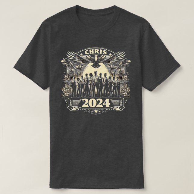 T-shirt Chris 2024 Chris Personnalisé Prénom Pour Hommes 1 (Design devant)