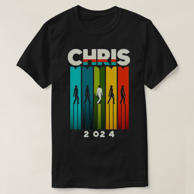 T-shirt Chris 2024 Chris Personnalisé Prénom Pour Hommes 2 (Design devant)