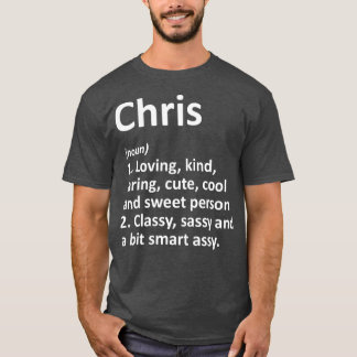 T-shirt CHRIS Définition Personnalized Nom Funny Venin