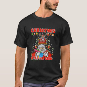 T-shirt Chrismas Reindeer Crew Père Noël Candy Family Part